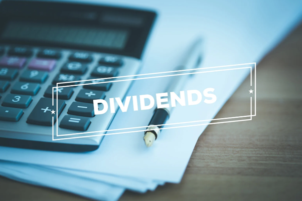 Optimum salary dividend split concept with financial charts, coins, and investment growth visuals showing income distribution strategy.